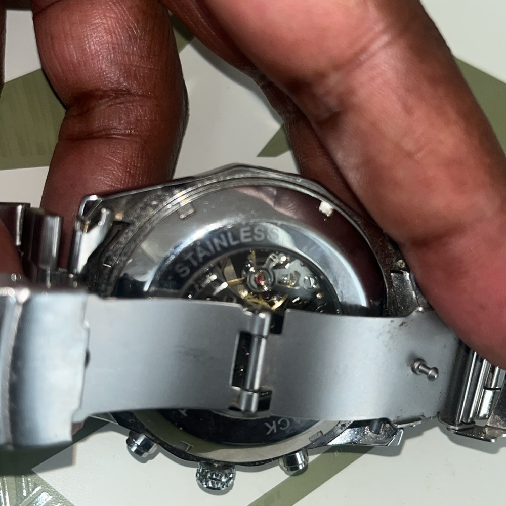 Silver Skeleton Dial Watch - Picture 4 of 6